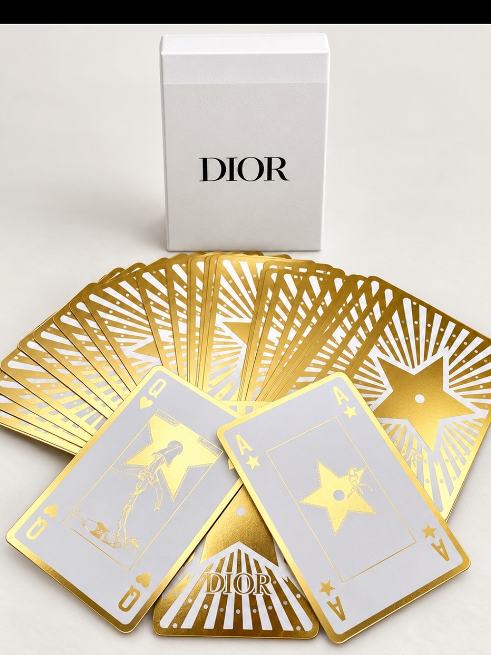 Dior Playing Cards in Gokd entire set